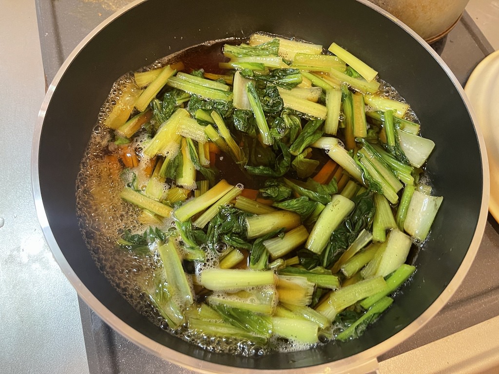 小松菜とスナップえんどうのお浸し