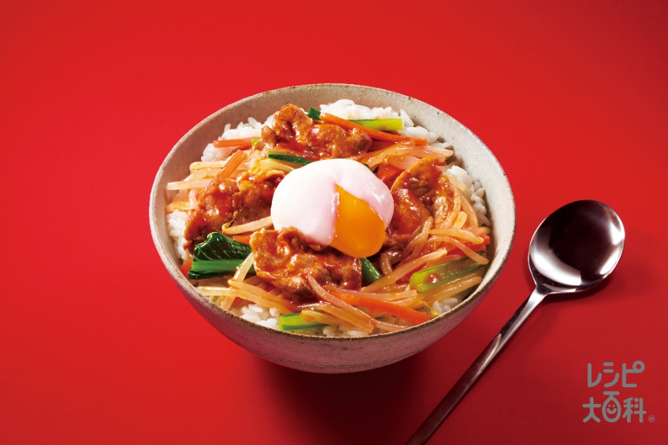 3種のナムル！豚こま和風ビビンバ