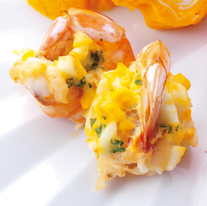 えびとチンゲン菜のオイスター卵炒め