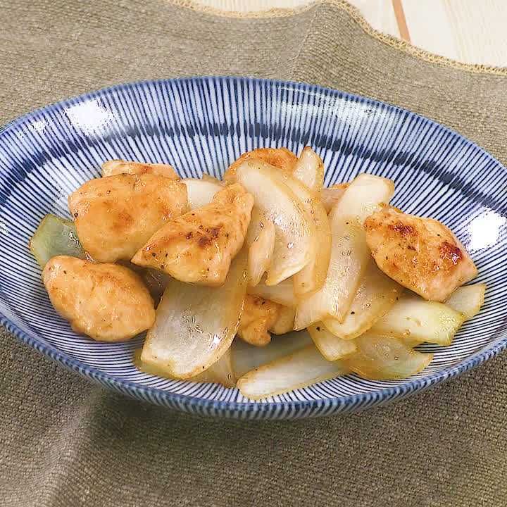 焼きねぎと鶏ささみのわさびマヨ和え