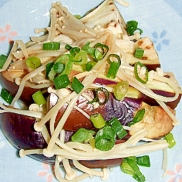 火を使わないナスとえのきのさっぱりサラダ - なかの きのこレシピ