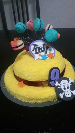 ONEPIECE☆サウザントサニー号 立体キャラケーキと製作工程こいこうじ ～主腐の台盤所館～