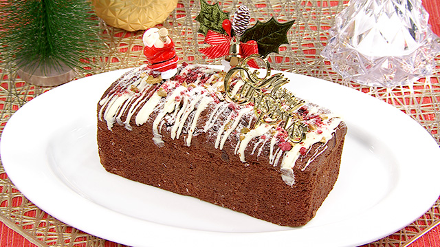 クリスマスメニュー④パウンド型で作るいちごのショートケーキ