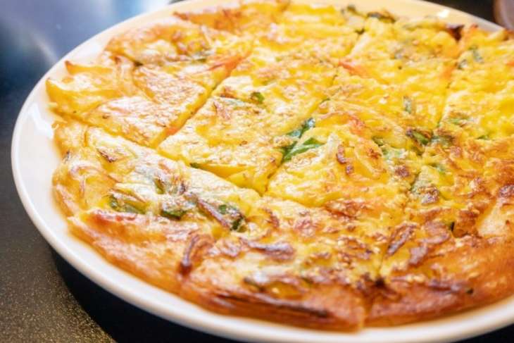 明太とニラのそうめんチヂミ