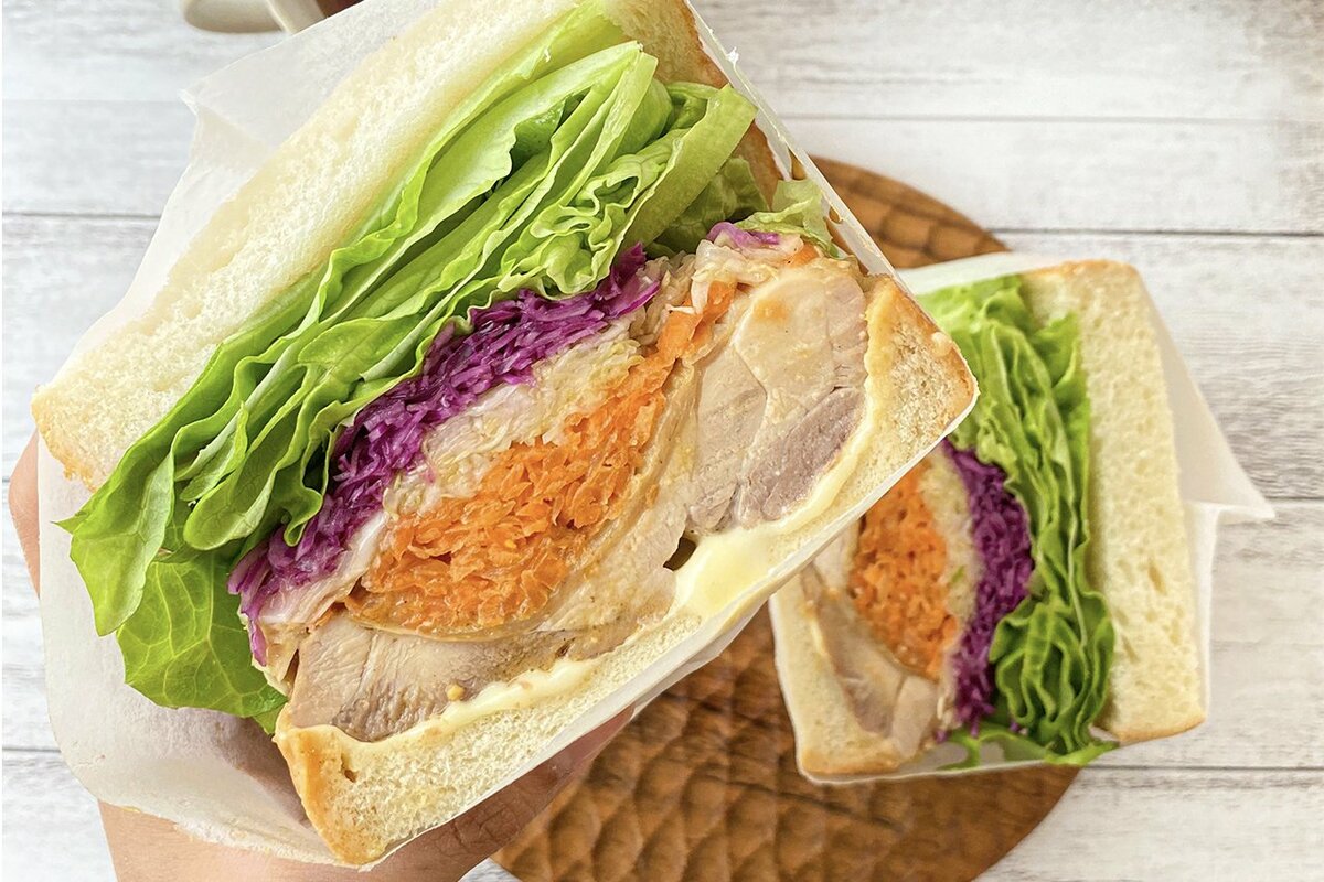 ワックスペーパー包み♪ハムチーズのサンド