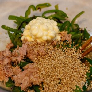 ピーマンとツナと塩こぶのレンジ煮