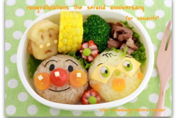 アンパンマンをテーマにした1歳〜2歳のお弁当作りTikTok