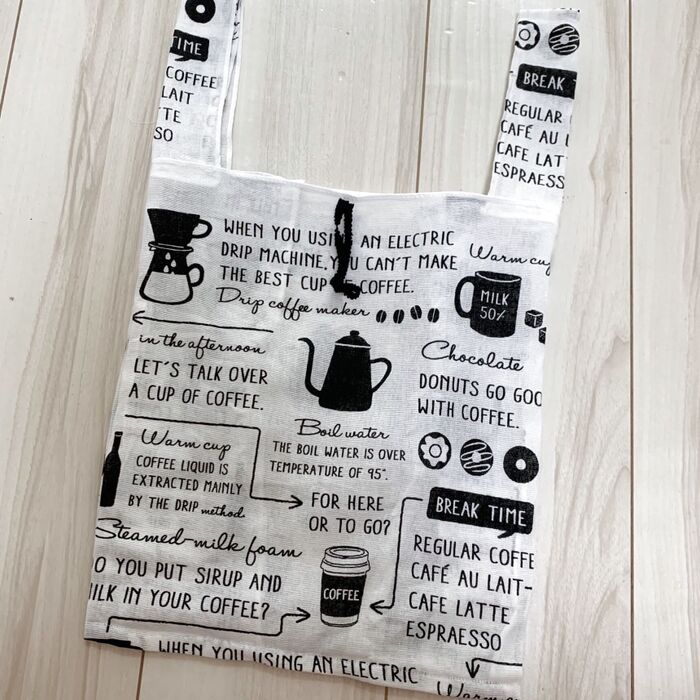 セリアさんの手ぬぐいで超簡単エコバッグ作成♡ 手ぬぐいエコバッグ♡