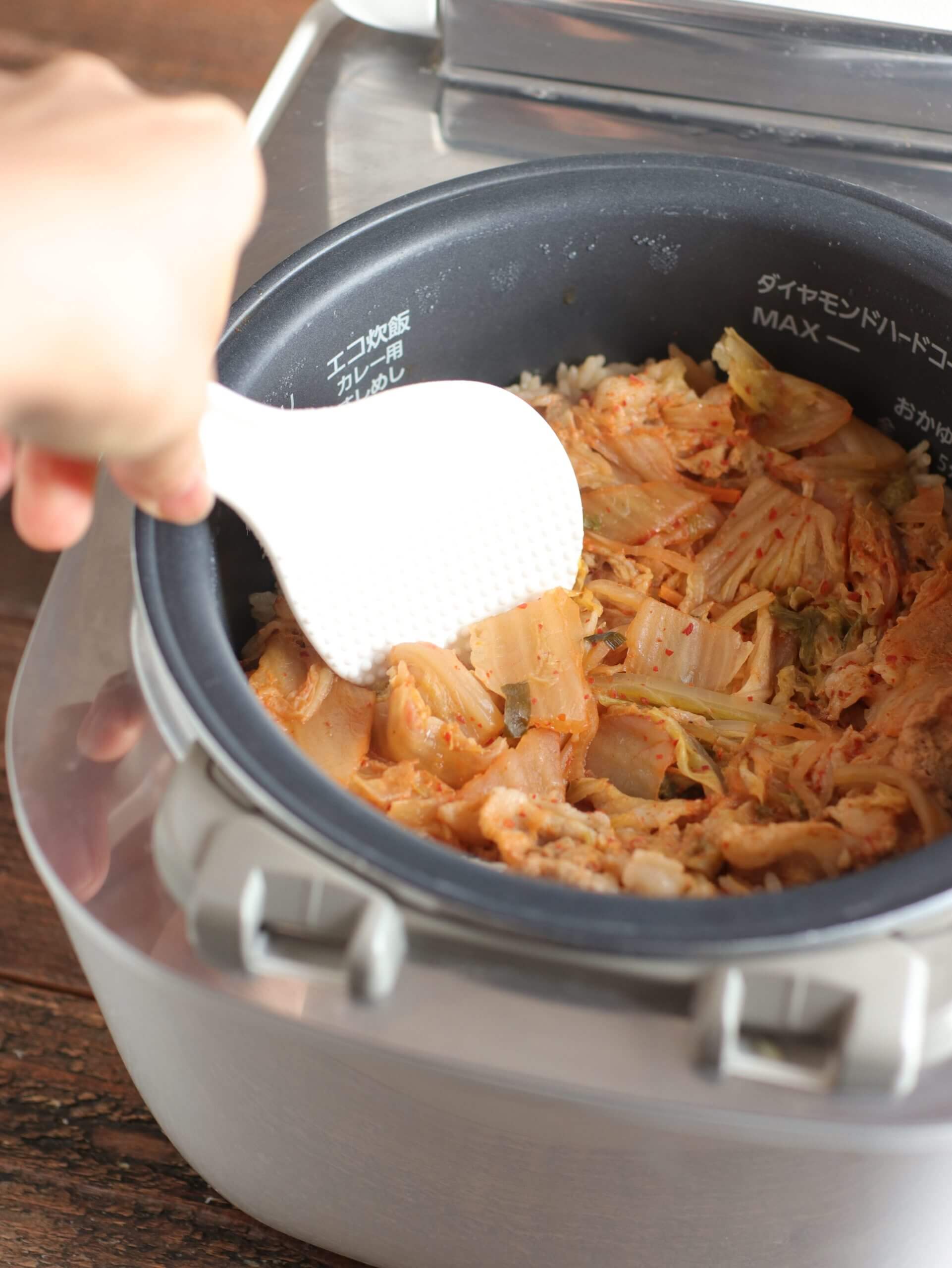 ♕豚キムチの炊き込みご飯♕