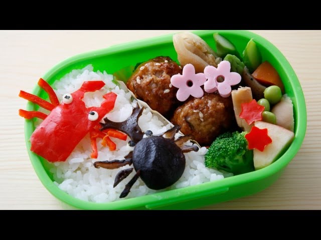 キャラ弁 簡単カブトムシ クワガタ