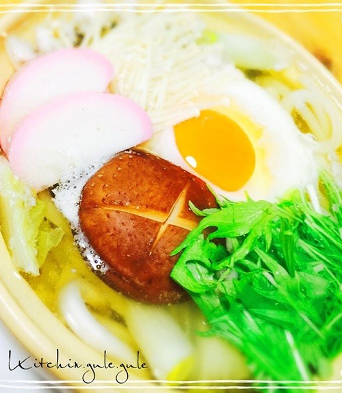 白だしだけ♪簡単鍋焼きうどん