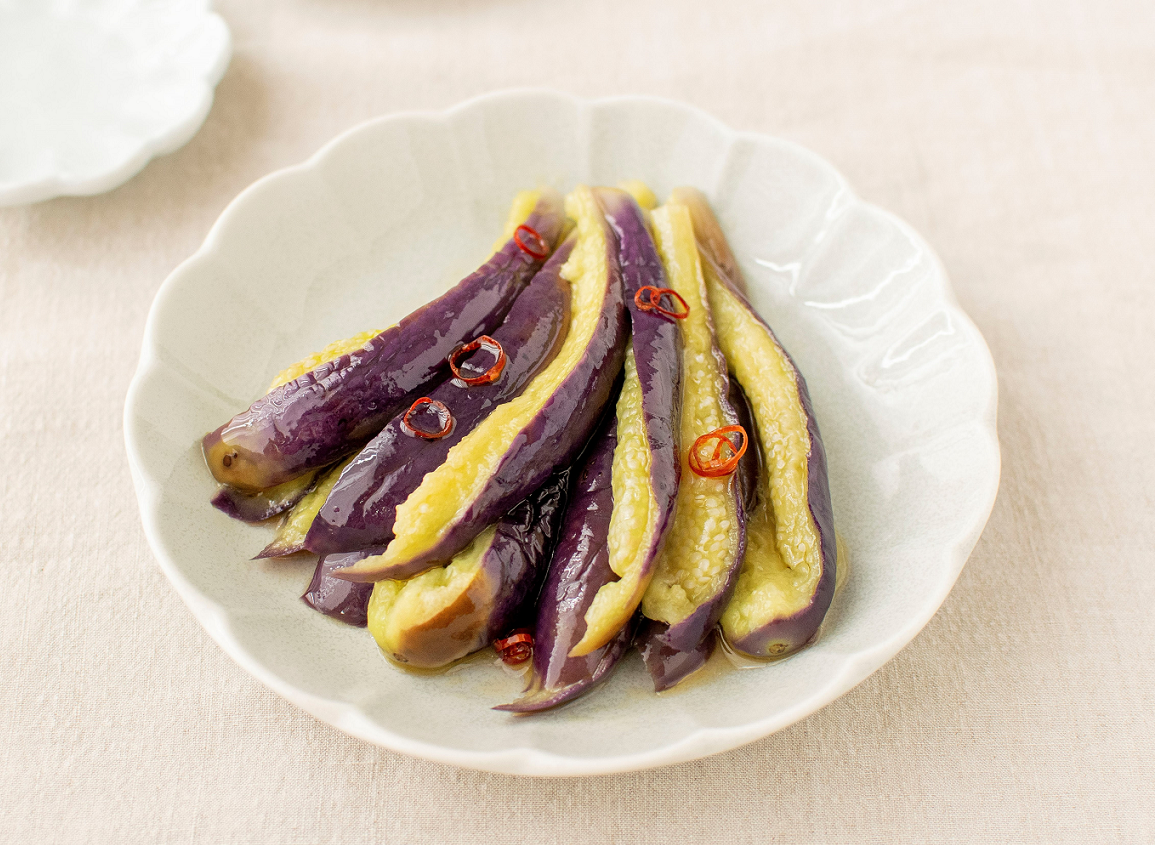 レンジで簡単 ナスのナムル