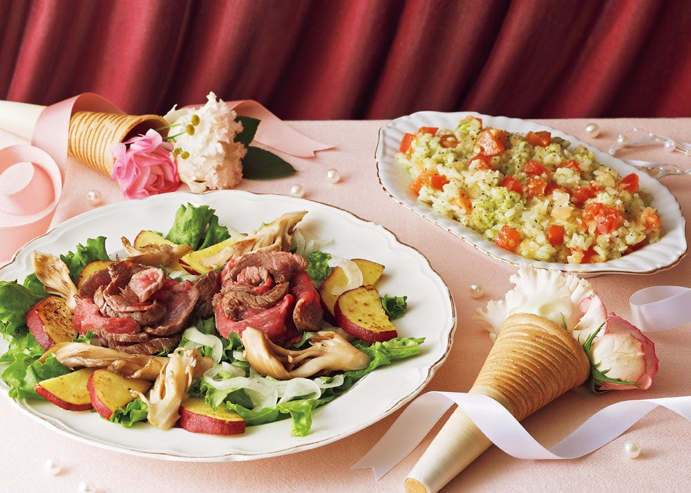 バレンタインのオレンジイタリアンサラダ