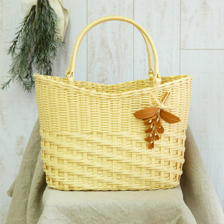 エコクラフトバンド かごバック 彩りグレー２点セット 大１点・中１点