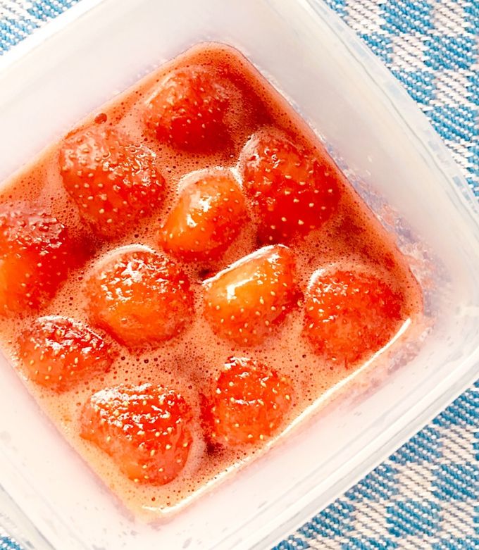 レンジで簡単♩いちごのコンポートnaocoの野菜を使ったおうちごはんと簡単おやつ