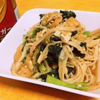 めんつゆ無し レンジで簡単♪小松菜と油揚げのお浸し