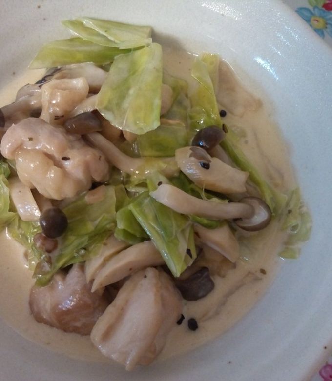 とろっと美味しい♪ 春キャベツと鶏肉のクリーム煮