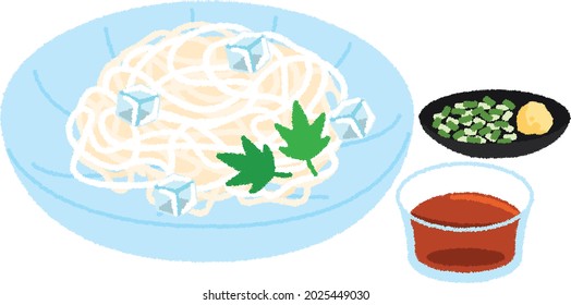 Icon_B637 動くイラスト「流しそうめん」 -無料イラスト・アニメーション素材TELOPICT.com