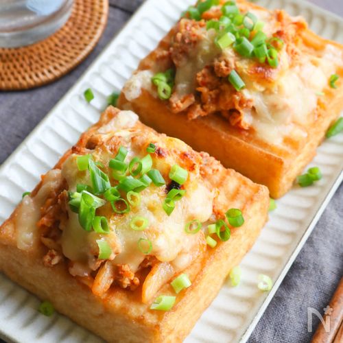 簡単！トースターでキムチのチーズご飯♡