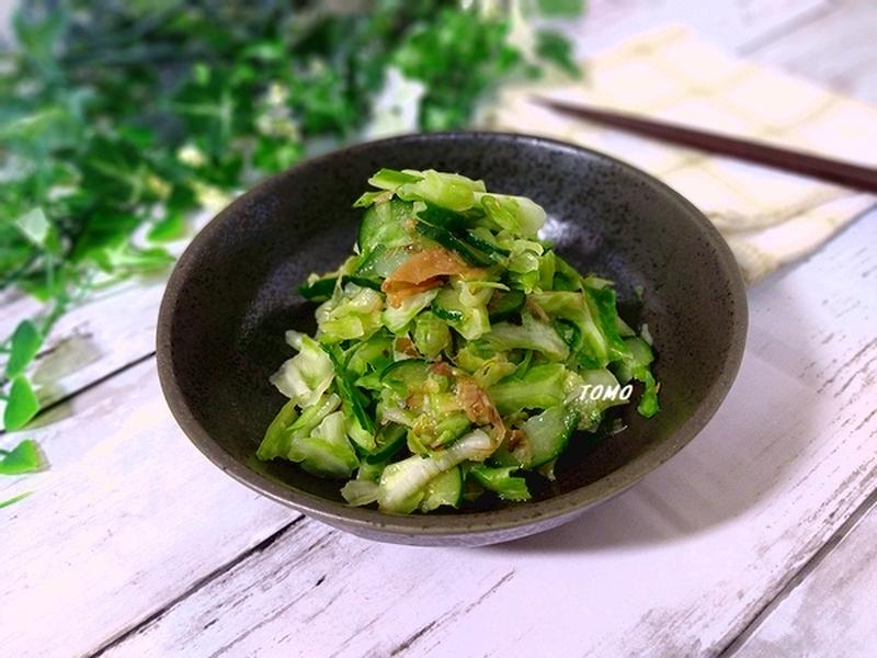 止まらない味！キャベツとささみの和風おかかサラダ