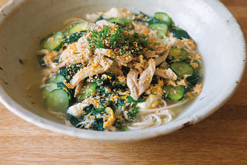 SL Creationsの食材を使ったレシピサイトモロヘイヤと卵のスープ