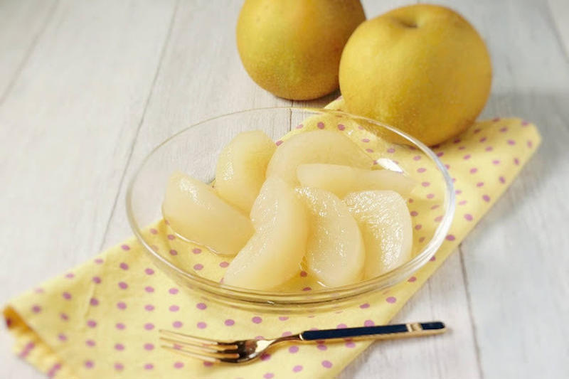 レンチンで贅沢な味「梨のコンポート」アレンジで激うま！フライパンとHMで作る梨のケーキの作り方☆