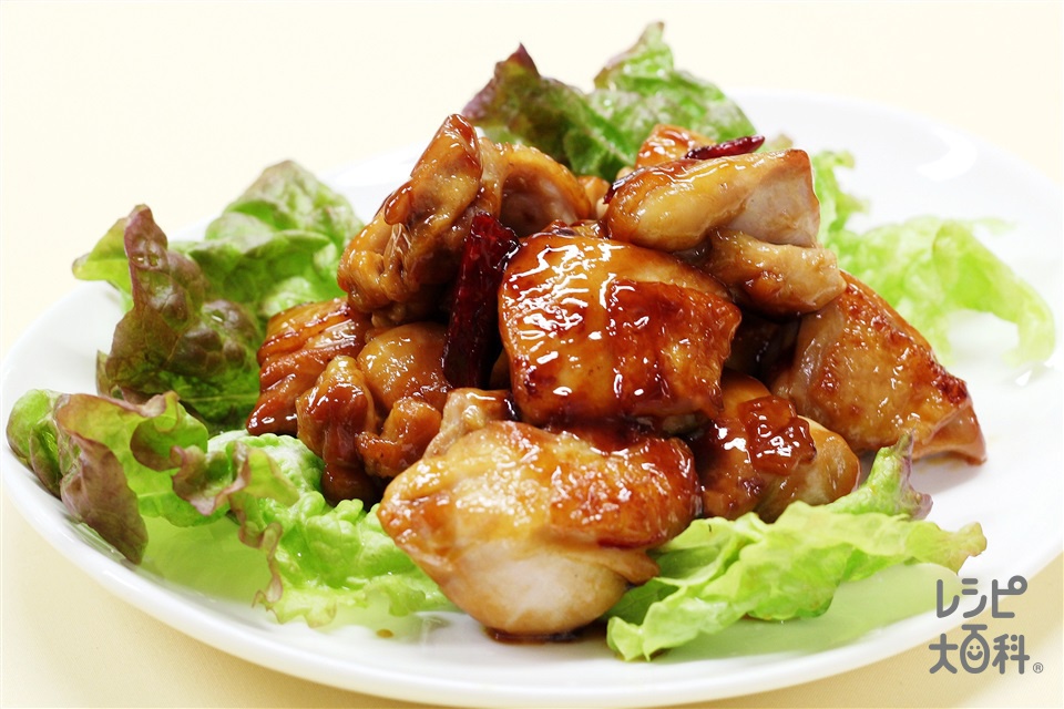 鶏もも肉のオレンジソース添え