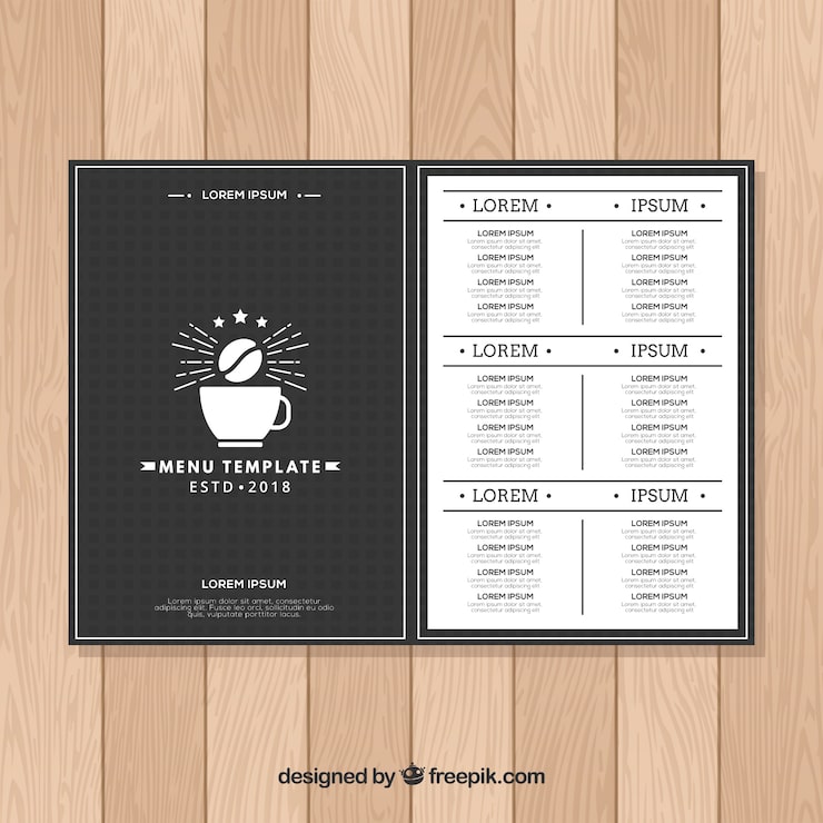 緑のシンプルなカフェメニュー PSD 無料ダウンロード - Pikbest