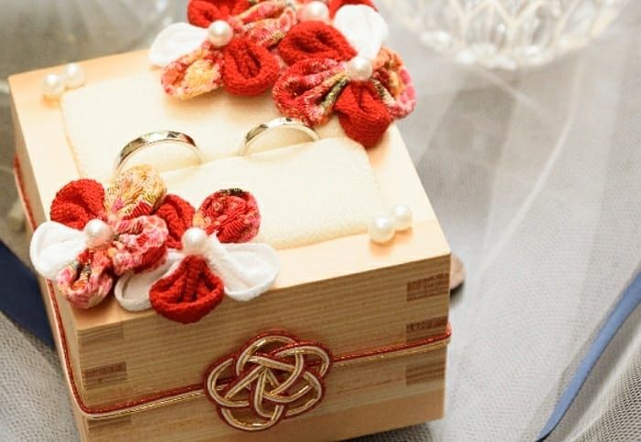 リングピロー 和 神前 結婚式 和婚 指輪 着物