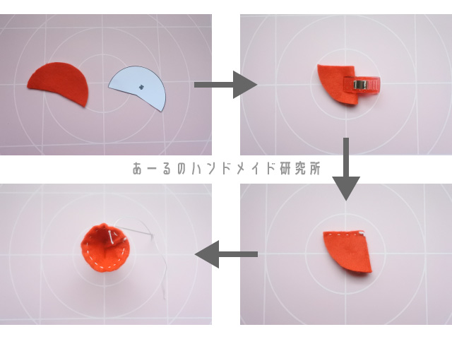 型紙レシピ フェルトのロールケーキminimofuu toy's shop