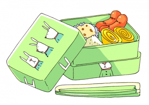 弁当 ご飯 俯瞰 玉子焼きのイラスト素材 - PIXTA