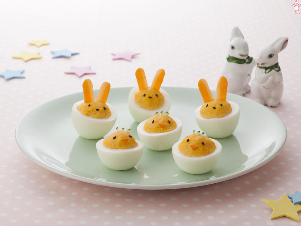 お弁当に ひよこのゆで卵