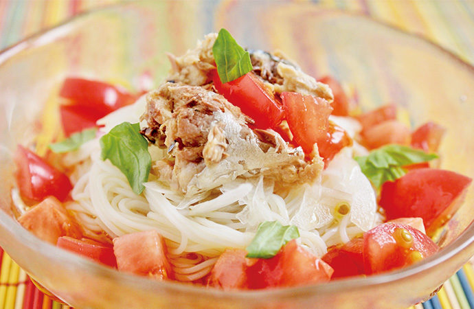 こどもそうめん」のツナマヨ和えそうめんレシピはくばく