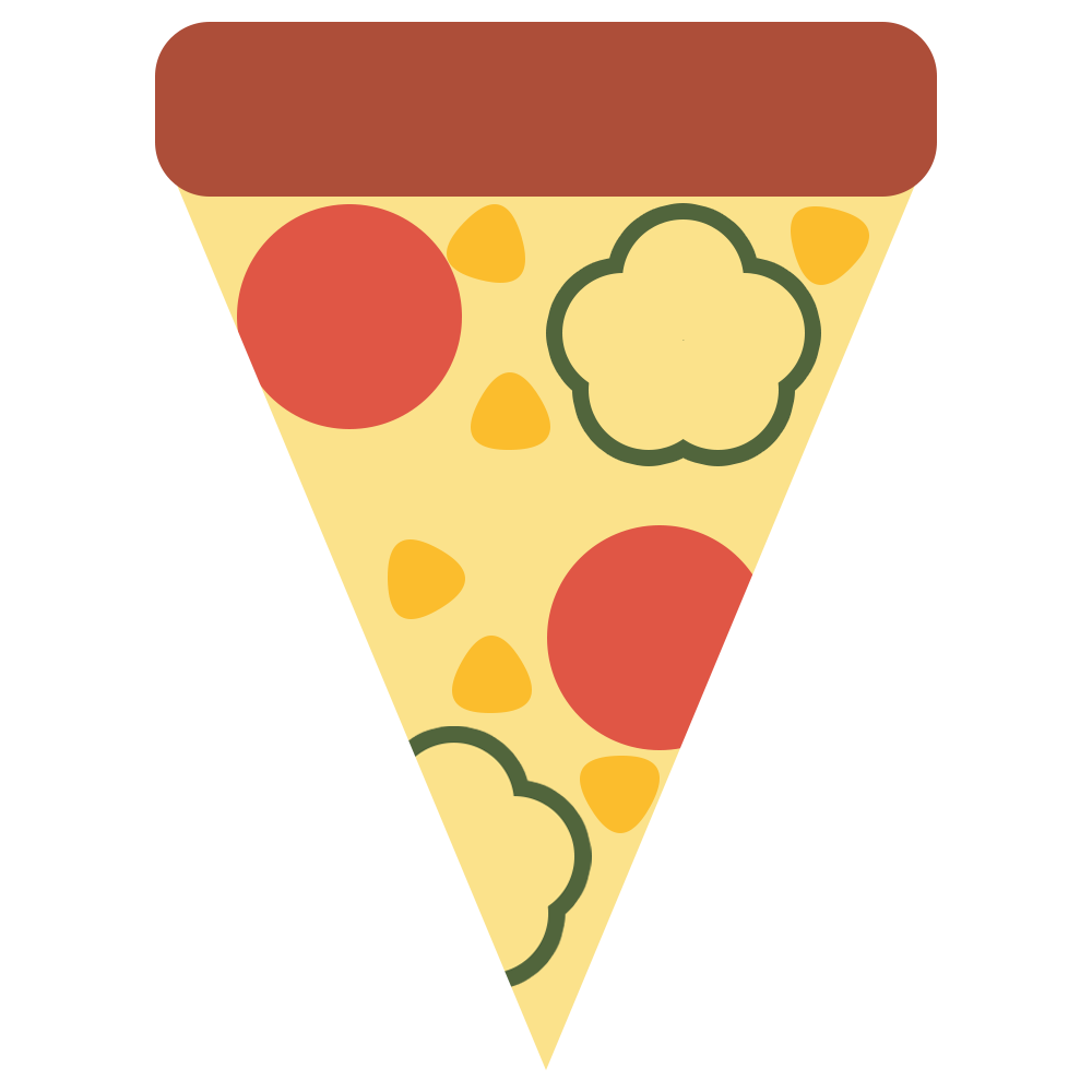 ピザと緑色のリボンのフレーム飾り枠イラスト無料イラスト かわいいフリー素材集 フレームぽけっと