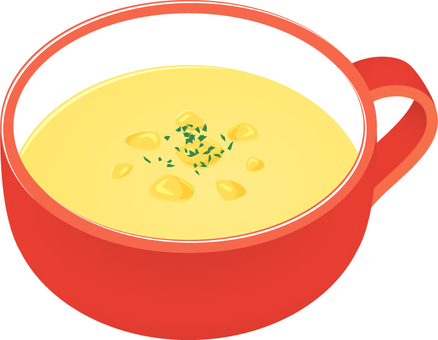 コーンスープの缶：イラスト無料