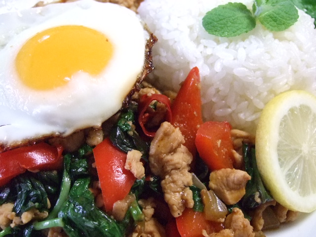 バジルの香りが食欲そそる厚揚げトマたまガパオ炒め – スパイスフルライフ