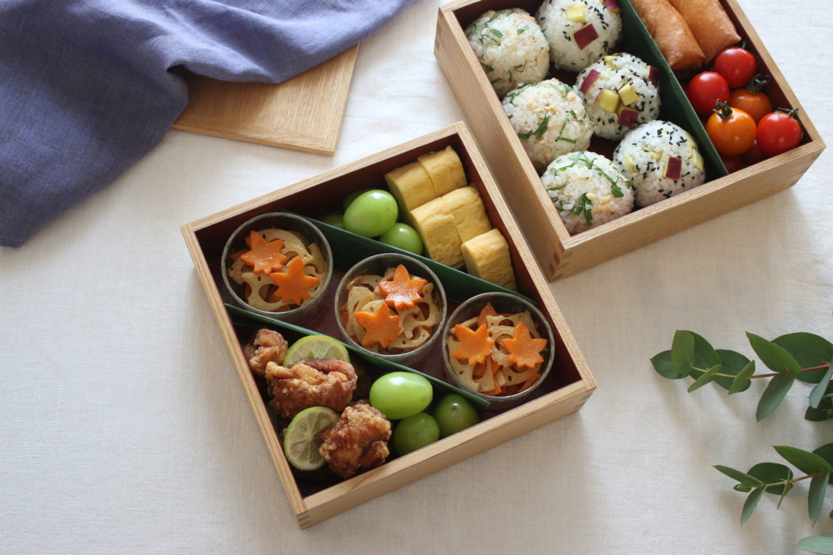 秋の行楽弁当シリーズ②おかずを大きいお弁当箱にきれいに詰めるコツレシピサイトNadia