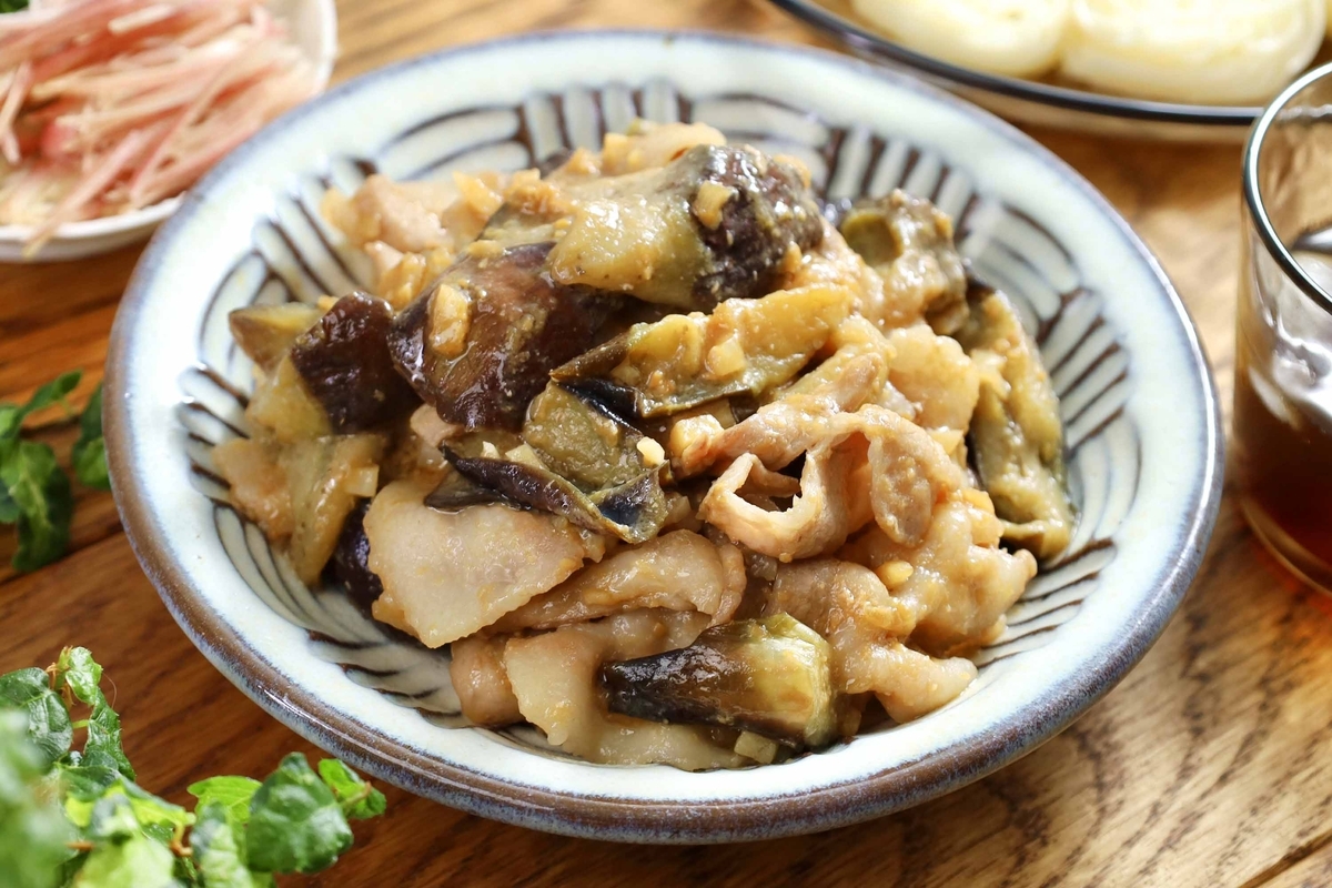 そうめんに合うおかず定番！揚げナス豚