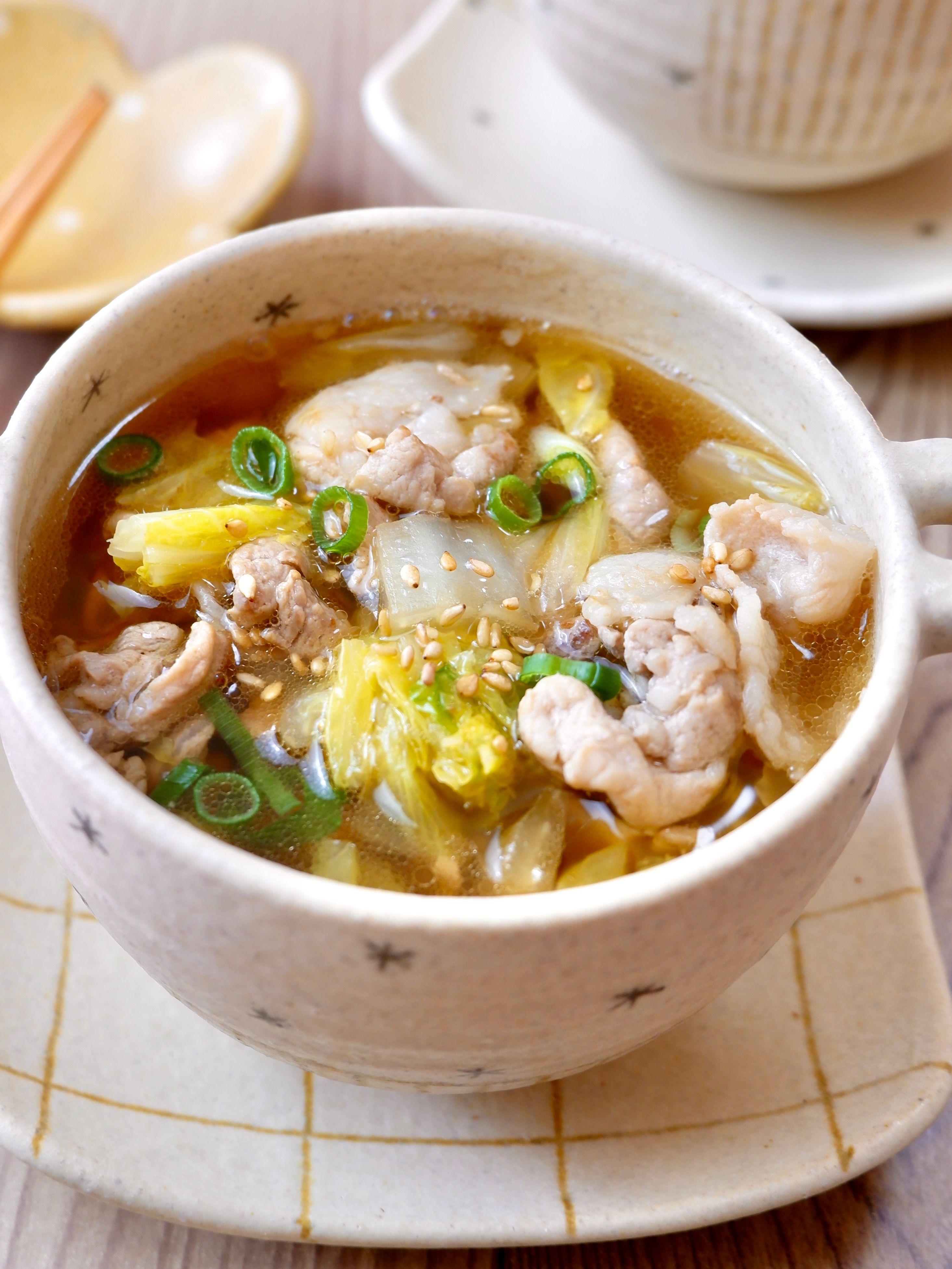 出汁が決め手！大根と白菜の和風クリームスープ