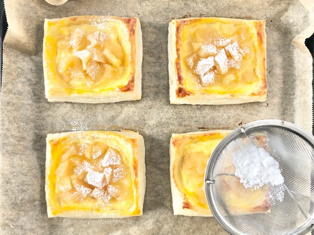 冷凍パイシートde誰でも簡単ハニーアップルカスタードパイ🍎♡