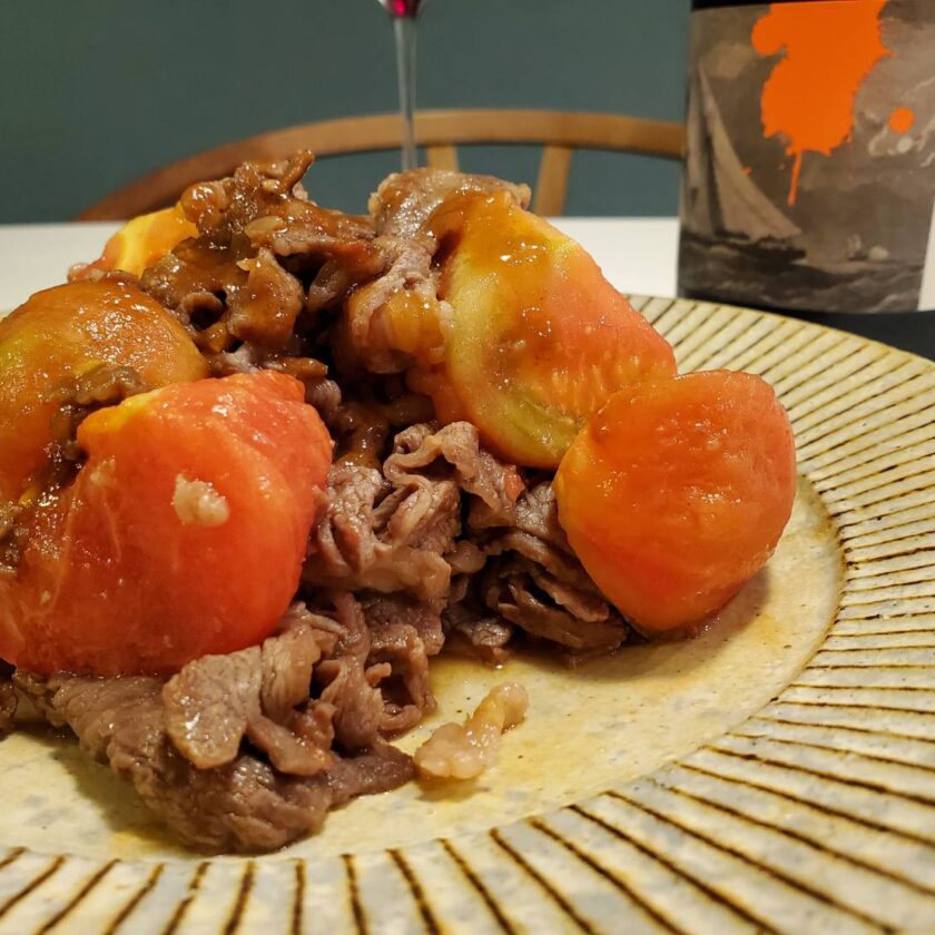 牛肉とトマトの甘酢炒め