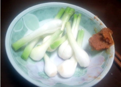 わけぎといかの酢みそ和え ぬた和え のレシピ 作り方：白ごはん.com