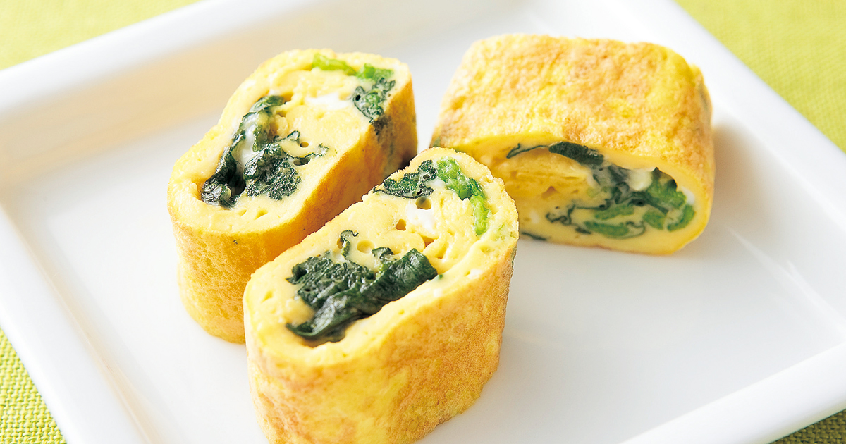 ほうれん草とチーズの卵焼き お弁当レシピ