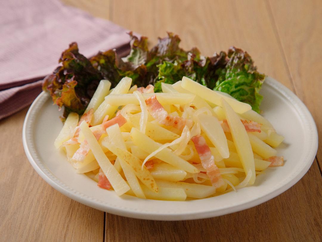 蒸しサラダ豆とベーコンのチョップドサラダ