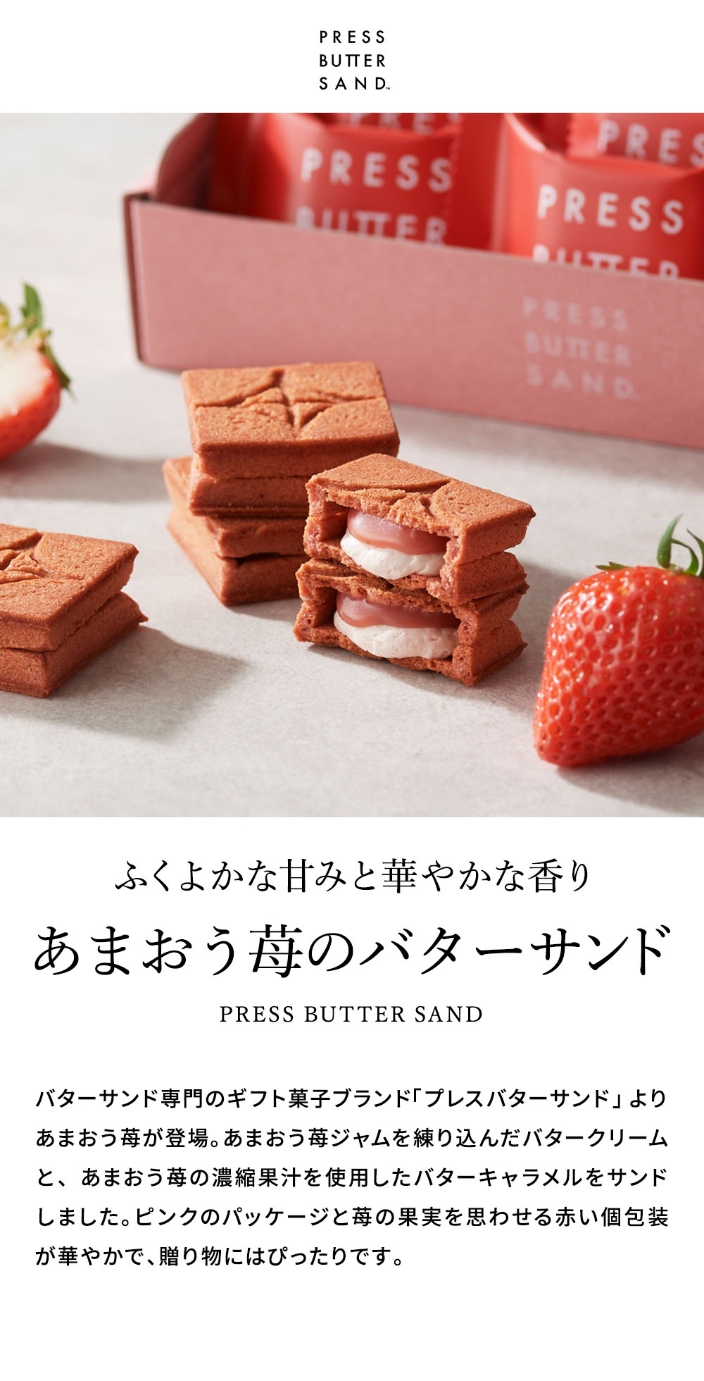※ハロウィン 秋ギフト 2025 洋菓子 ギフト おしゃれ プレスバターサンド 苺ショコラ 3個入 PRESS BUTTER SAND 公式 お菓子個包装