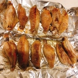 鶏手羽中のトースター焼き 七味醤油味