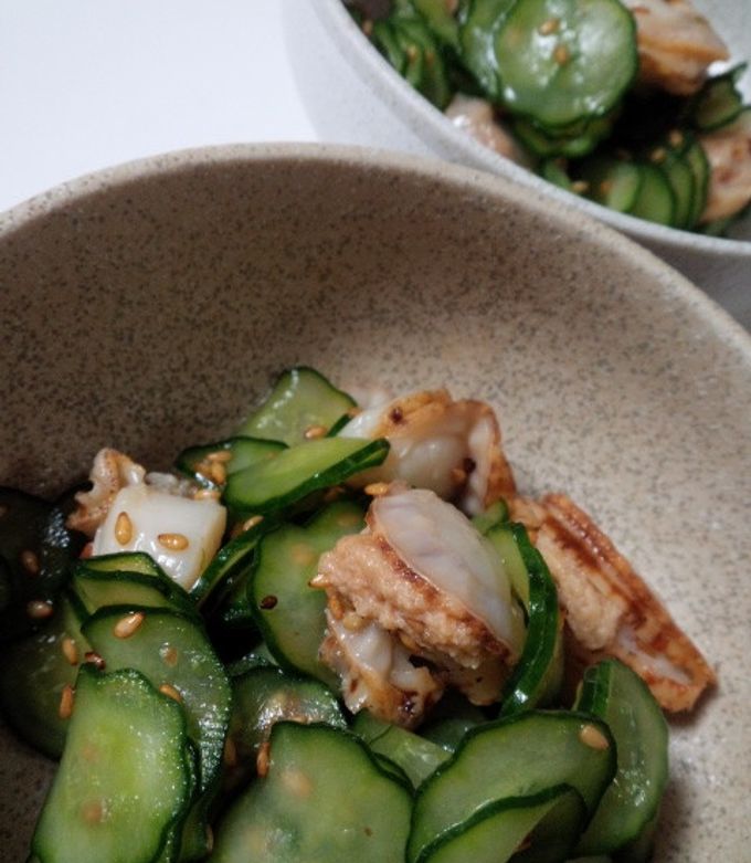 ホタテときゅうりの酢の物