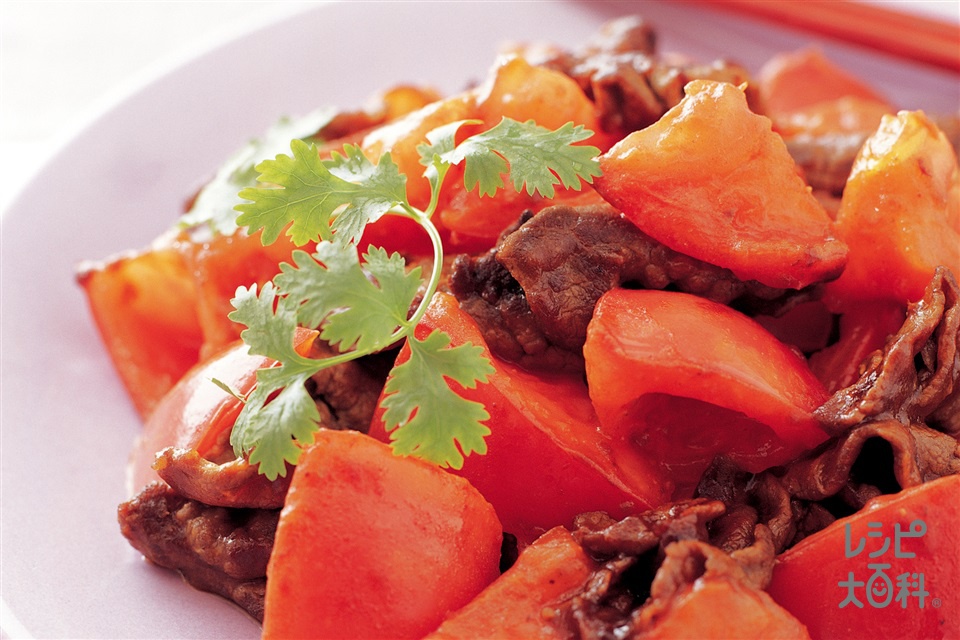 牛肉とトマトの台湾風バジル炒めレシピアメリカンビーフ＆アメリカンポーク公式サイト 米国食肉輸出連合会