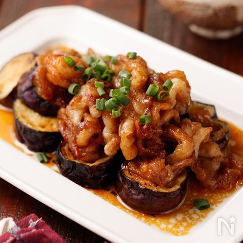 豚バラなすの焦がしガーリック うちのごはん使用