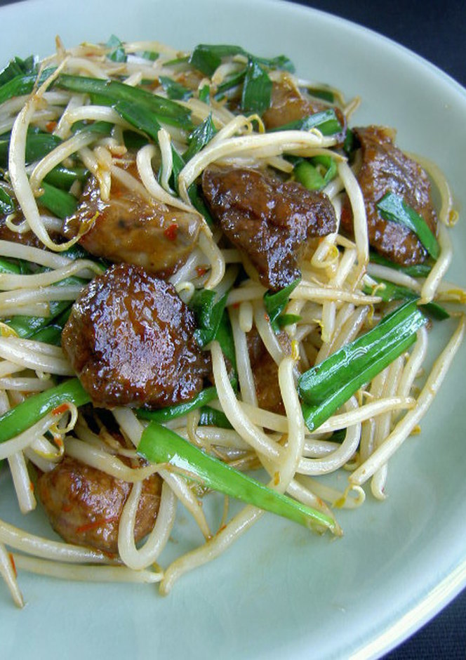 さっぱりレバニラ炒め